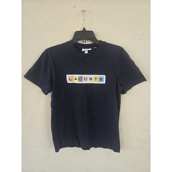 Lacoste Summer Logo T-Shirt, Navy Blue, Mens Size Small - Picture 1 of 5